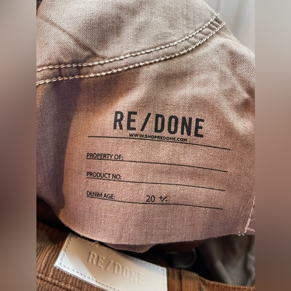 RE/DONE Jeans Women’s Size 26 70s Corduroy Loose Flare in Ginger Corduroy - Picture 13 of 15